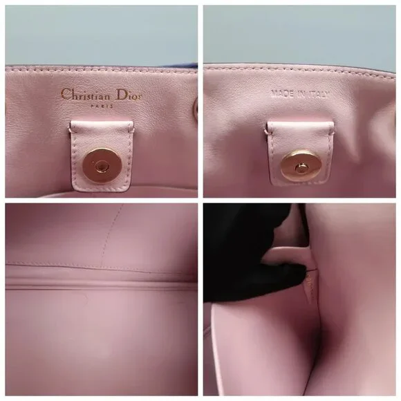 100% Authentic Dior Diorissimo Purple W/P Leather Satchel - Picture 11 of 12